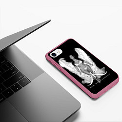 Чехол iPhone 7/8 матовый Ким Кардашьян, цвет: 3D-малиновый — фото 2