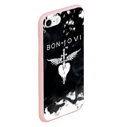 Чехол iPhone 7/8 матовый BON JOVI БОН ДЖОВИ, цвет: 3D-светло-розовый — фото 2