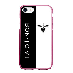 Чехол iPhone 7/8 матовый BON JOVI BLACK WHITE