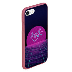 Чехол iPhone 7/8 матовый Neon, цвет: 3D-малиновый — фото 2