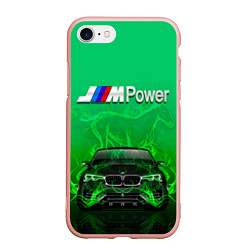 Чехол iPhone 7/8 матовый BMW GREEN STYLE, цвет: 3D-светло-розовый