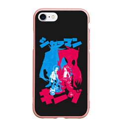 Чехол iPhone 7/8 матовый Шаманы в деле, цвет: 3D-светло-розовый