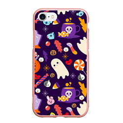 Чехол iPhone 7/8 матовый HALLOWEEN BTS BT21 PATTERN БТ21 БТС ХЕЛЛОУИН