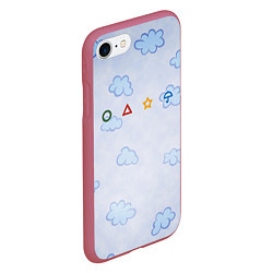Чехол iPhone 7/8 матовый Ojingeo geim - Облака, цвет: 3D-малиновый — фото 2