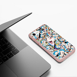Чехол iPhone 7/8 матовый Jinx Ahegao, цвет: 3D-светло-розовый — фото 2