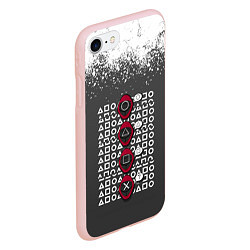 Чехол iPhone 7/8 матовый Игра в кальмара: Кто крест?, цвет: 3D-светло-розовый — фото 2