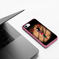 Чехол iPhone 7/8 матовый Игра в кальмара: Удаление, цвет: 3D-малиновый — фото 2