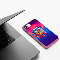 Чехол iPhone 7/8 матовый Мег BrawlStars трансформер, цвет: 3D-малиновый — фото 2