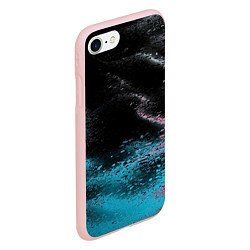 Чехол iPhone 7/8 матовый Распад красок, цвет: 3D-светло-розовый — фото 2