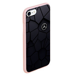 Чехол iPhone 7/8 матовый Мерседес 3D плиты, цвет: 3D-светло-розовый — фото 2