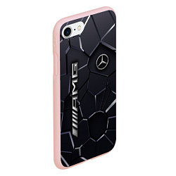 Чехол iPhone 7/8 матовый Mercedes AMG 3D плиты, цвет: 3D-светло-розовый — фото 2