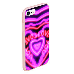 Чехол iPhone 7/8 матовый Lover love, цвет: 3D-светло-розовый — фото 2