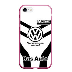 Чехол iPhone 7/8 матовый Volkswagen Das Auto, цвет: 3D-малиновый