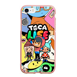 Чехол iPhone 7/8 матовый Toca Life: Heroes, цвет: 3D-светло-розовый