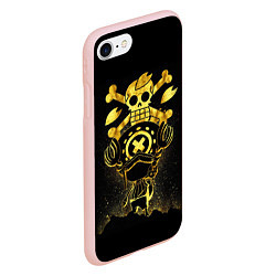 Чехол iPhone 7/8 матовый ONE PIECE ВАН ПИС GOLDEN, цвет: 3D-светло-розовый — фото 2