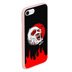 Чехол iPhone 7/8 матовый ATTACK ON TITAN ГОЛОВА ТИТАНА, цвет: 3D-светло-розовый — фото 2