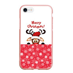 Чехол iPhone 7/8 матовый Оленёнок Merry Christmas