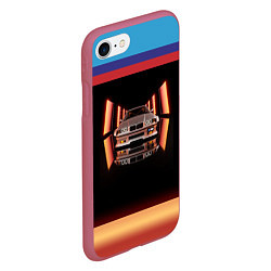 Чехол iPhone 7/8 матовый БЭХА Мка BMW M, цвет: 3D-малиновый — фото 2