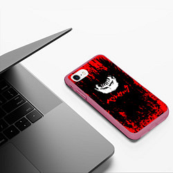 Чехол iPhone 7/8 матовый Logo Berserk, цвет: 3D-малиновый — фото 2