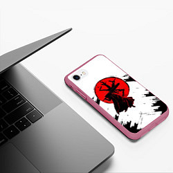 Чехол iPhone 7/8 матовый Аниме берсерк berserk, цвет: 3D-малиновый — фото 2
