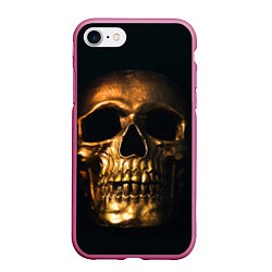 Чехол iPhone 7/8 матовый Gold Skull