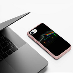 Чехол iPhone 7/8 матовый ПИНК ФЛОЙД PINK FLOYD LOGO, цвет: 3D-светло-розовый — фото 2