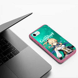 Чехол iPhone 7/8 матовый ДЖИНН ИЗ МОНДШТАДТА JEAN, цвет: 3D-малиновый — фото 2