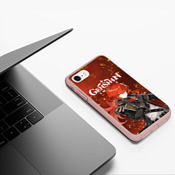 Чехол iPhone 7/8 матовый ДИЛЮК ИЗ МОНДШТАДТА, цвет: 3D-светло-розовый — фото 2