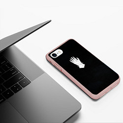 Чехол iPhone 7/8 матовый Железные руки цвета легиона, цвет: 3D-светло-розовый — фото 2