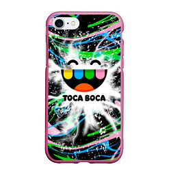 Чехол iPhone 7/8 матовый Toca Boca: Весельчак, цвет: 3D-малиновый