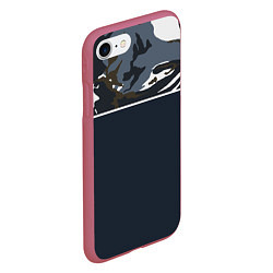 Чехол iPhone 7/8 матовый Камуфляж 2 0, цвет: 3D-малиновый — фото 2