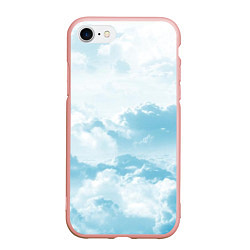 Чехол iPhone 7/8 матовый Плотные облака, цвет: 3D-светло-розовый