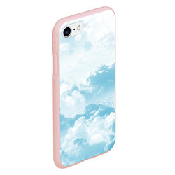 Чехол iPhone 7/8 матовый Плотные облака, цвет: 3D-светло-розовый — фото 2