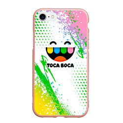 Чехол iPhone 7/8 матовый Toca Boca: Улыбашка, цвет: 3D-светло-розовый