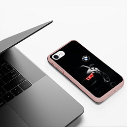Чехол iPhone 7/8 матовый BMW МИНИМЛ, цвет: 3D-светло-розовый — фото 2