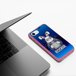 Чехол iPhone 7/8 матовый Rocker!, цвет: 3D-малиновый — фото 2