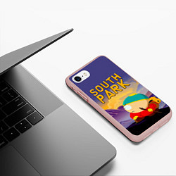 Чехол iPhone 7/8 матовый Эпичный Картман в горах Южный Парк, цвет: 3D-светло-розовый — фото 2