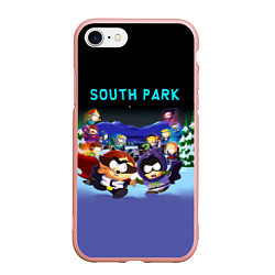 Чехол iPhone 7/8 матовый Енот и его команда - противостояние Южный Парк