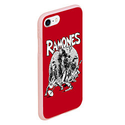 Чехол iPhone 7/8 матовый BW Ramones, цвет: 3D-светло-розовый — фото 2