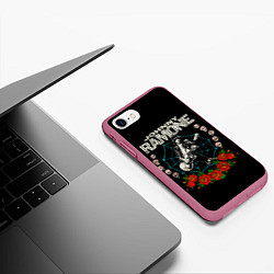 Чехол iPhone 7/8 матовый Джонни в деле, цвет: 3D-малиновый — фото 2