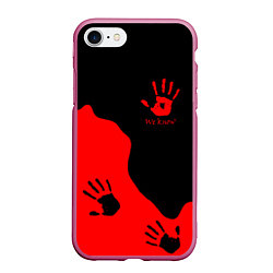 Чехол iPhone 7/8 матовый WE KNOW RED LOGO, цвет: 3D-малиновый