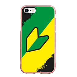 Чехол iPhone 7/8 матовый JDM GREEN YELLOW LOGO