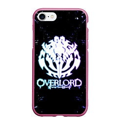 Чехол iPhone 7/8 матовый OVERLORD оверлорд neon НЕОН, цвет: 3D-малиновый
