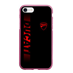 Чехол iPhone 7/8 матовый DUCATI BLACK RED LINE