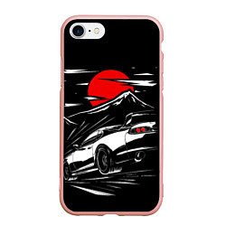 Чехол iPhone 7/8 матовый Toyota Supra: Red Moon