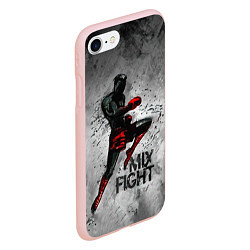 Чехол iPhone 7/8 матовый MIX FIGHT, цвет: 3D-светло-розовый — фото 2