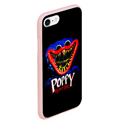 Чехол iPhone 7/8 матовый Poppy Playtime: Huggy, цвет: 3D-светло-розовый — фото 2