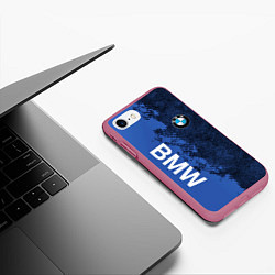 Чехол iPhone 7/8 матовый BMW Бэха, цвет: 3D-малиновый — фото 2