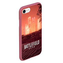 Чехол iPhone 7/8 матовый Battlefield 2042 - Песочные часы, цвет: 3D-малиновый — фото 2
