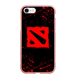 Чехол iPhone 7/8 матовый DOTA 2 БРЫЗГИ КРАСОК ДОТА 2 ЛОГО